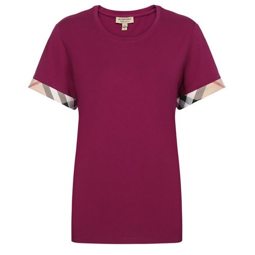  BURBERRY/博柏利 女士玫红色棉质短袖T恤 3968495 PLFSX