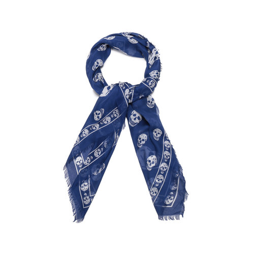 Alexander McQueen/亚历山大麦昆  男女中性莫代尔纤维围巾披肩 557717 4943Q