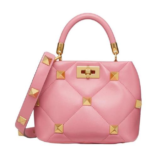  VALENTINO华伦天奴 22年春夏 女士 手提包 Roman Stud 小号羊皮革链式手提包 VW0B0I97BSFW10