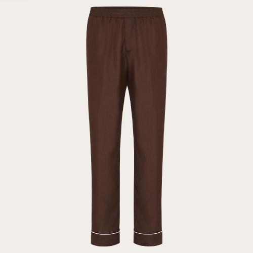  VALENTINO华伦天奴 22年秋冬 男士 休闲裤 PANTALON STYLE PYJAMA EN SOIE XV3RBB6688RE04