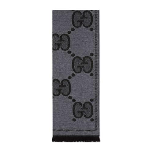  GUCCI古驰 22年秋冬 男士 GG羊毛提花围巾 598189 4G200 1460
