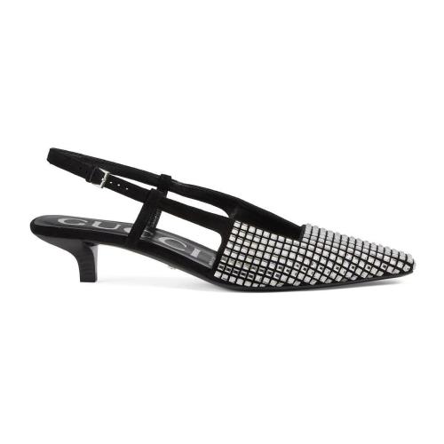  GUCCI古驰 22年秋冬 女士 女士饰水晶后系带浅口鞋 679364 C2000 1000