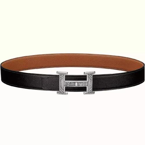  HERMES爱马仕 22年秋冬 女士 腰带 Boucle de ceinture H Touareg %26 Cuir de ceinture reversi