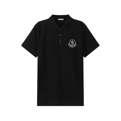  Moncler/蒙克莱 男士黑色棉质短袖Polo衫 8A0000484556 999 PLFSX