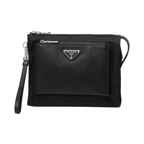  PRADA/普拉达 男士黑色皮革手拿包 2NE036 2DEZ F0002 PLSX