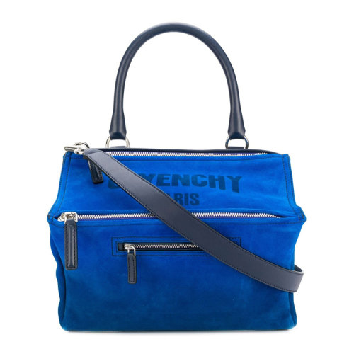 Givenchy/纪梵希 Pandora系列女士宝石蓝色小牛皮绒面中号手提包单肩包斜挎包女包 BB5005B01S-462