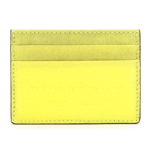 BURBERRY/博柏利 女士卡包 黄色小型皮具卡片夹