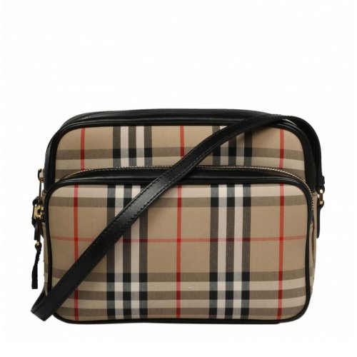  BURBERRY/博柏利 女士米色织物/配皮单肩包 8019377 PLSX