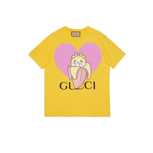  GUCCI古驰 22年秋冬 女士 Gucci和心形Bananya印花棉质T恤 615044 XJD8I 7269