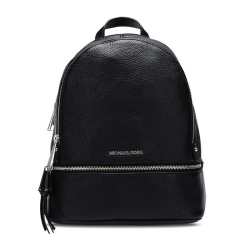 MichaelKors/迈克·科尔斯女士黑色牛皮拉链双肩背包