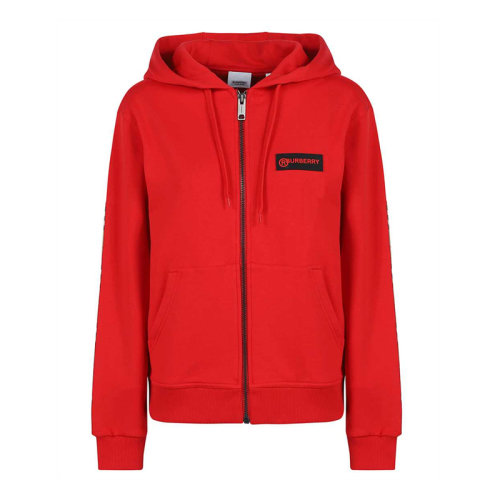 BURBERRY/博柏利 女士 服装 21春夏 红色棉质连帽休闲卫衣帽衫 女卫衣