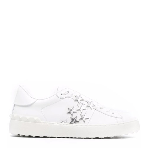 Valentino/华伦天奴 女士白色皮革铆钉星星装饰休闲鞋运动鞋小白鞋平底鞋单鞋女鞋 WW2S0781-GLW 多色可选