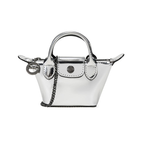 Longchamp/珑骧  女士LE PLIAGE系列迷你款金属质感聚酰胺帆布手提单肩斜挎包零钱包饺子包 10099 HTE