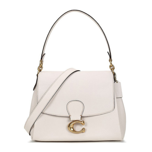 COACH/蔻驰【专柜款】MAY系列女士纯色皮革经典C字徽标吸扣翻盖开合单肩包斜挎包手提包女包 3954 多色可选