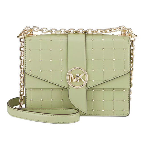 Michael Kors/迈克·科尔斯 GREENWICH系列 翻盖金属扣装饰 单肩斜跨包 女款 32S2LGRC5Y