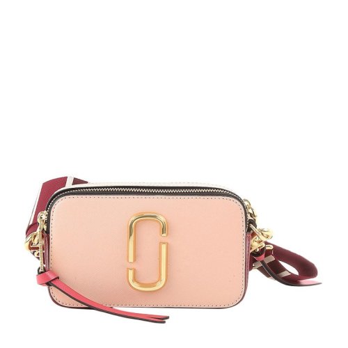 MARC JACOBS/马克·雅可布 欧阳娜娜同款 女士牛皮时尚宽肩带单肩斜挎包MJ相机包