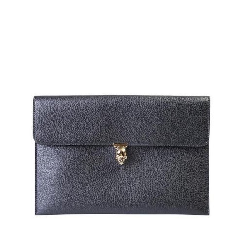 Alexander McQueen/亚历山大麦昆 男士黑色皮革手拿包 554197 1DD0G 1000