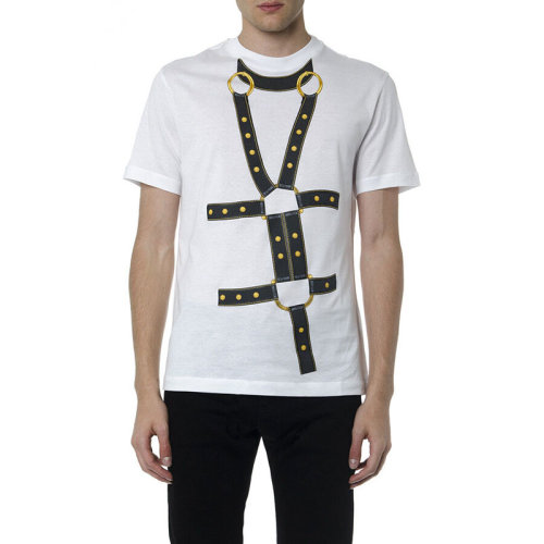 VERSACE/范思哲  男装 时尚简约 男士白色棉质短袖T恤 A84155A-5A22880-A001