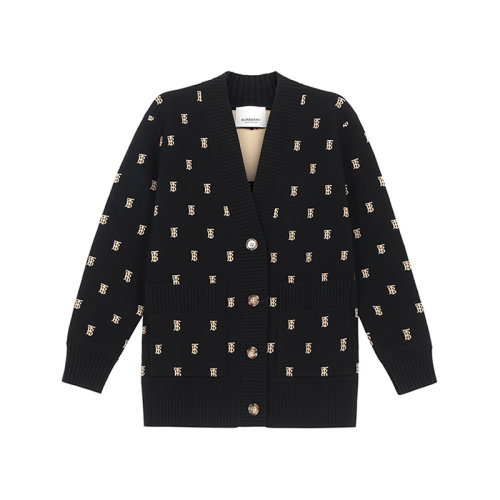 BURBERRY/博柏利 2021款 女士针织衫/毛衣 女款绵羊毛/聚酯纤维混纺宽松版型开衫针织衫 80210331