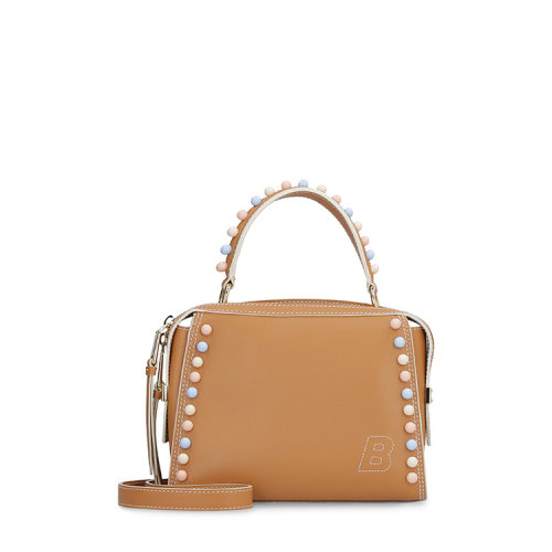 BALLY/巴利 18年春夏 Amoeba系列 单肩包 女性 小方包 复古 棕色 手提包 AMOEBASMRS_21 (有瑕疵)