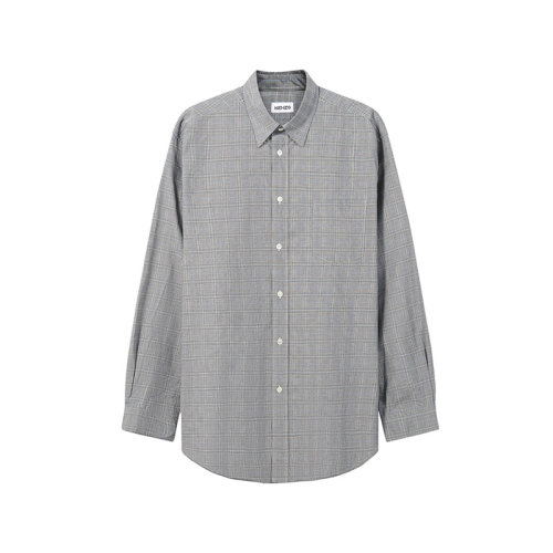 KENZO/高田贤三【22春夏新款】男士棉质宽松版长袖衬衫格纹 5CH425 1LJ