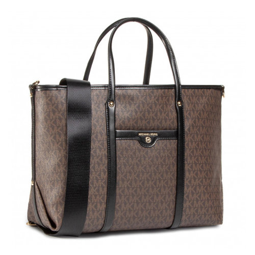 Michael Kors/迈克·科尔斯 MK 女士老花时尚百搭手提包涂层帆布托特包单肩包多色可选