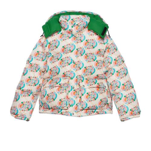  GUCCI古驰 22年秋冬 女士 The North Face x Gucci联名系列羽绒夹克 672457 XAAET 9486