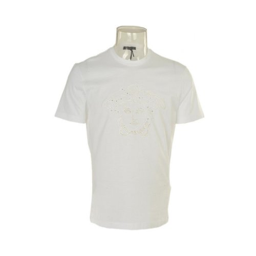  VERSACE/范思哲 男士白色棉质短袖T恤 A70659 1952 A001 PLFSX