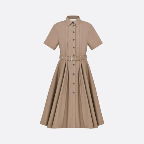  DIOR迪奥 22年秋冬 女士 连衣裙 中长款褶裥连衣裙 247R32A3336_X1702