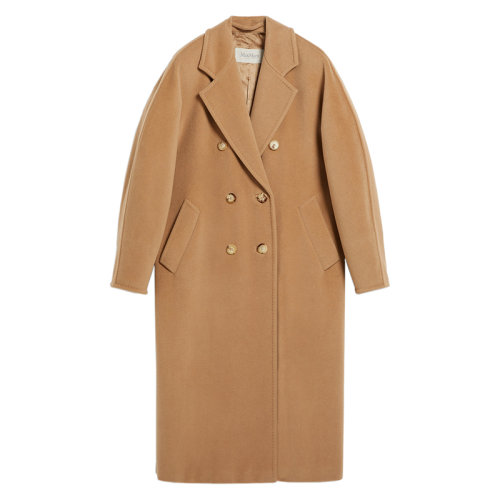 MaxMara/麦丝玛拉 22年秋冬新款 MADAME系列 女士驼色高级定制明线饰面初剪羊毛大衣1018012906001