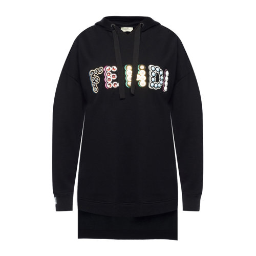 FENDI/芬迪  女装 服饰 经典logo款棉质时尚休闲连帽卫衣 女卫衣
