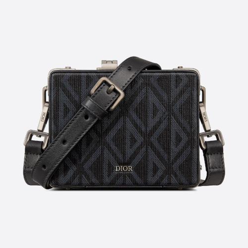  DIOR迪奥 22年秋冬 男士 单肩包 Dior Lock 超迷你箱型手袋 2LXCA038CDP_H43E