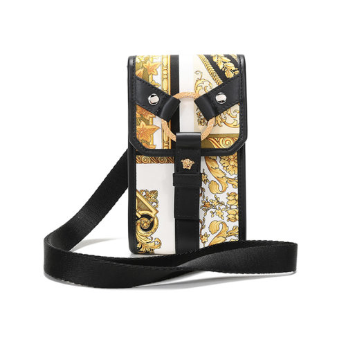 VERSACE/范思哲 年 男士 男包 印花帆布时尚手机包斜挎包单肩包 DP88431 DNYST6-5B02L HJH0012BC