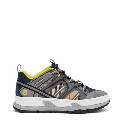 BURBERRY/博柏利 Vintage 格纹棉拼麂皮 Union 运动鞋 80311081