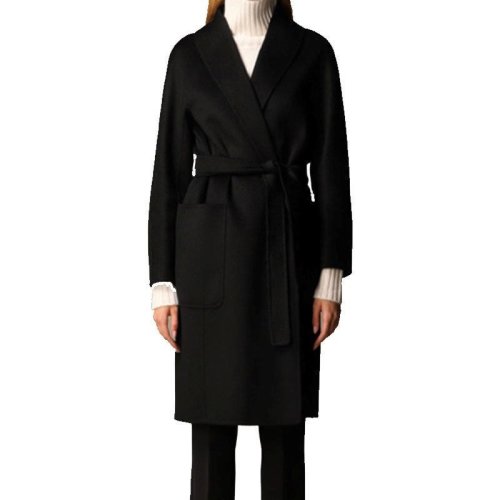 MaxMara/麦丝玛拉 女装 女士黑色西装领束腰时尚百搭秋冬大衣 ALICIA 006