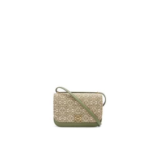  LOEWE罗意威 22年秋冬 女士 单肩包 Small Goya bag in Anagram jacquard and calfskin A896N0