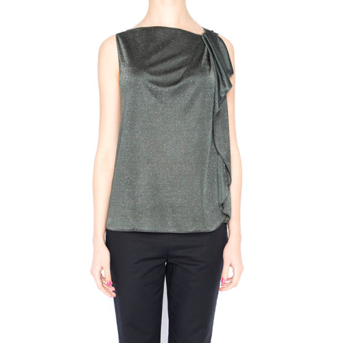 ARMANI COLLEZIONI/阿玛尼卡尔兹 女士 涤纶 花边造型 短袖T恤 VS