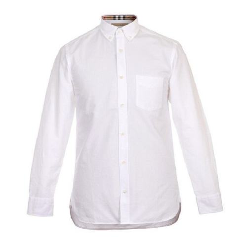  BURBERRY/博柏利 男士浅蓝色棉质长袖衬衫 80030681 PLFSX