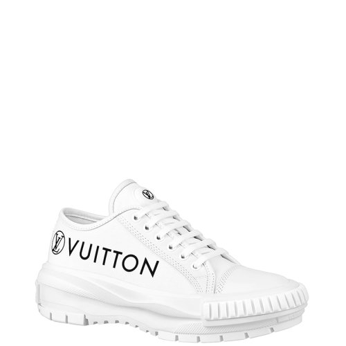 Louis Vuitton/路易威登 22年早春新款 LV SQUAD系列 女士白色帆布拼小牛皮运动鞋帆布鞋1A941X