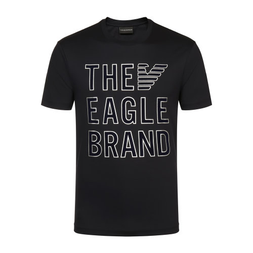 Emporio Armani/安普里奥阿玛尼 藏蓝色 男士标语圆领短袖T恤 6G1TF4-1JPRZ-0922