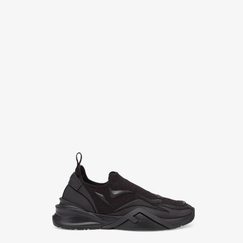  FENDI芬迪 22年秋冬 男士 休闲运动鞋 黑色网布跑步鞋 7E1504AHI8F0ABB