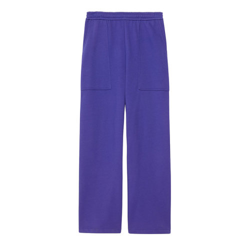 GUCCI/古驰 22年秋冬新款 Lovelight系列 男士蓝色纯棉毛毡面料花束刺绣慢跑长裤运动裤708671XJERZ4330