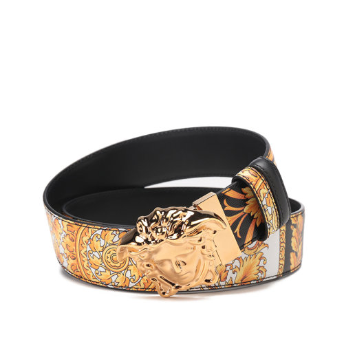 VERSACE/范思哲【22年新款】男士皮革LA MEDUSA板扣式双面皮带腰带4cm DCU6705 DVTSA8