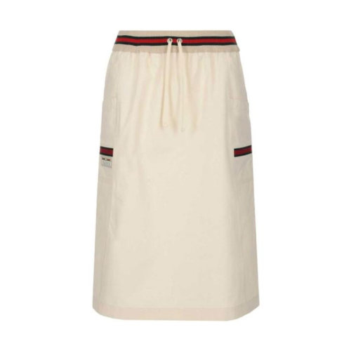 GUCCI/古驰  古琦女士 品牌标签经典红绿条时尚百搭半身裙 605594 XJCBV 9381