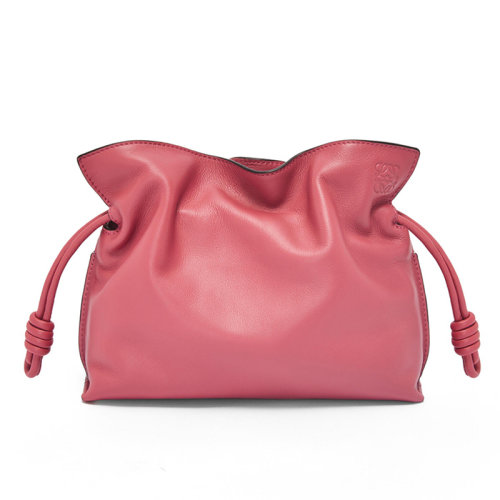 LOEWE/罗意威 22新款Flamenco系列 女士迷你款梅花色纳帕小牛皮单肩斜挎手拿包A411FC2X37-2823