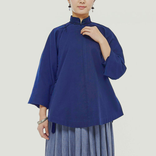 JLMT/净莲满堂 民国倒大袖短衫 捻线布 女唐装及汉服