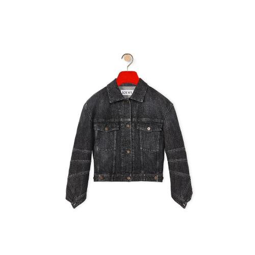  LOEWE罗意威 22年秋冬 女士 夹克 Twisted jacket in denim S540Y50X17-1100