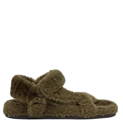 FENDI/芬迪 女士绿色羊皮毛凉鞋8X8229AGETF1FHO