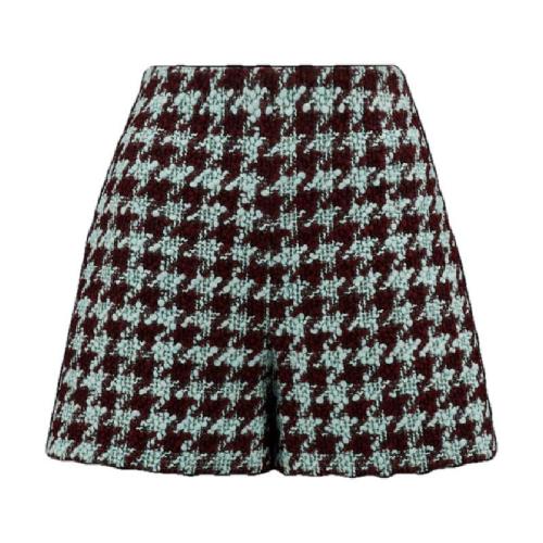  MONCLER蒙可蒙克莱 22年秋冬 女士 短裤 千鸟格粗花呢短裤 H20932B000085969YF84