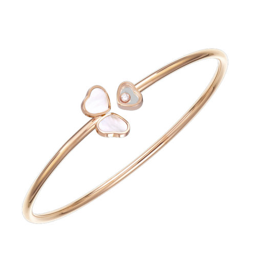 Chopard/萧邦Happy Hearts Wings 女士玫瑰金色18K金快乐的心手镯 85A083-5300